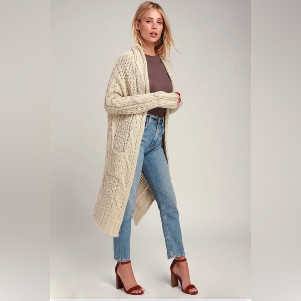 Lulus knit sweater cardigan
